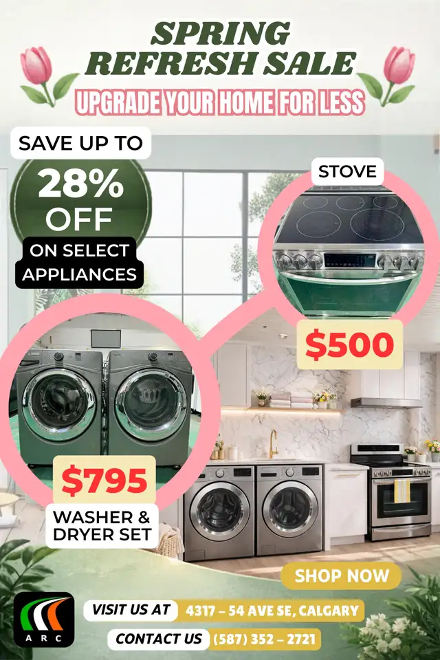 Spring Appliance Blowout Sale! Save Up to 28%!