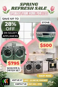 Spring Appliance Blowout Sale! Save Up to 28%!