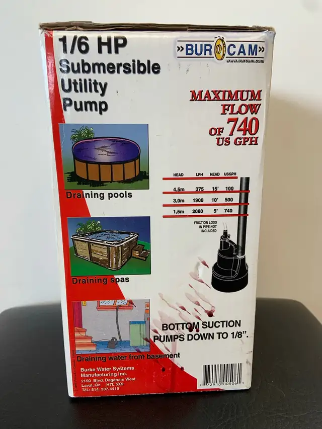 1/6HP Submersible Utility Pump - Photo 4