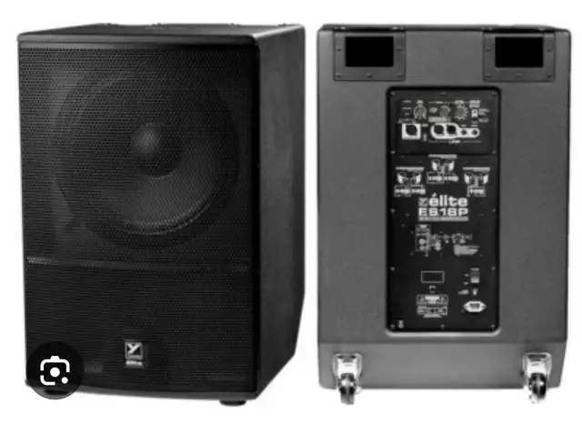 PAIR Yorkville ES18P 1600 Watt 3200 peak Powered Subwoofer 18'