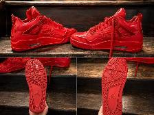 Red Jordan 4 Sneakers – Size 9.5 – Good Condition