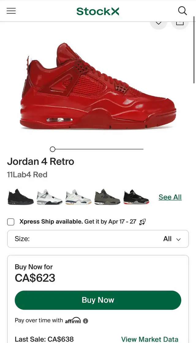 Red Jordan 4 Sneakers – Size 9.5 – Good Condition - Photo 3