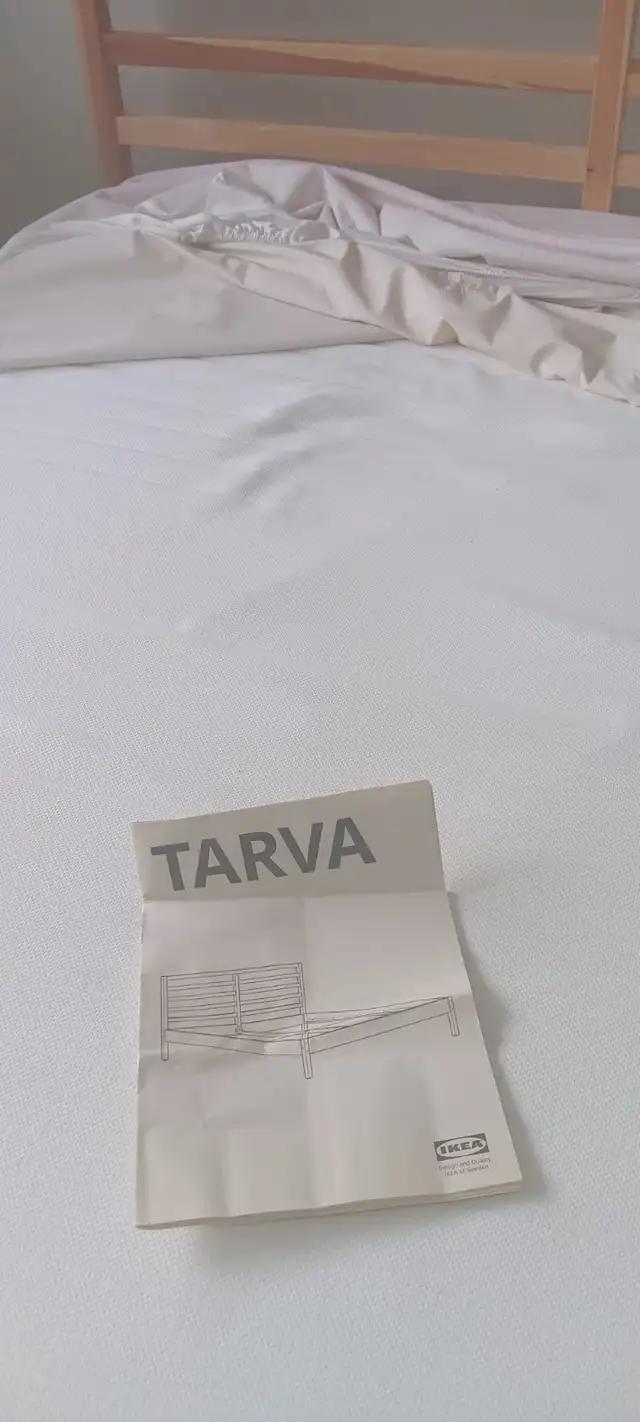 Queen size Bed for sale - Includes clean mattress and bed frame - Photo 7