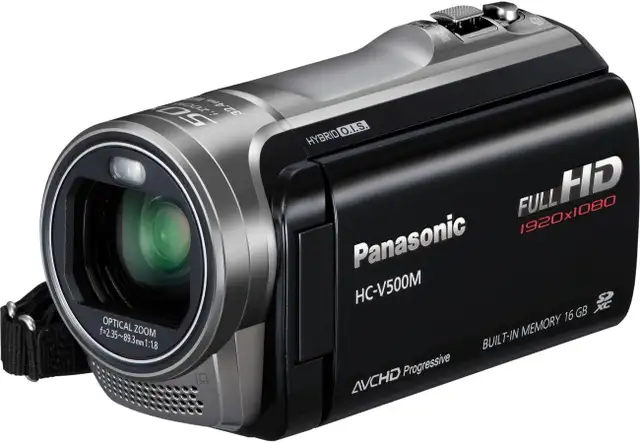 Panasonic HC-V500M Full HD SD Camcorder - Black - with extras