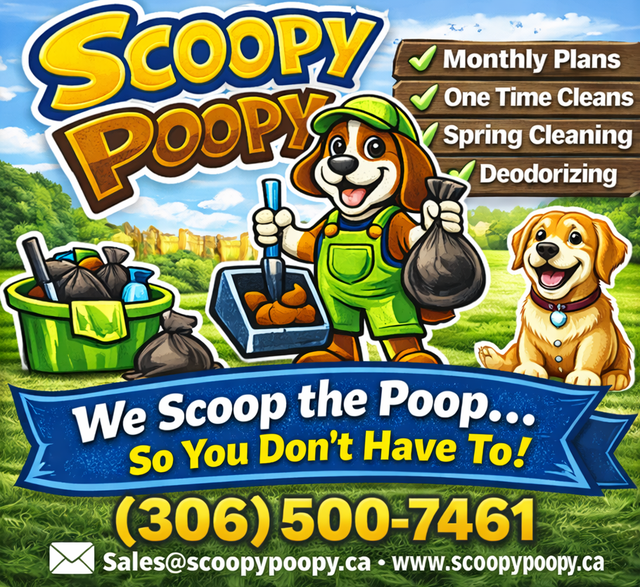 Dog Poop Cleanup Service – Scoopy Poopy | Battlefords & Area