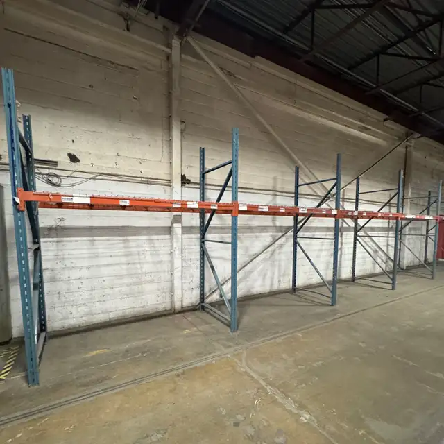 PALLET RACKING BLOW OUT - 10' tall x 44' wide w/ 8' long beams