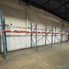 PALLET RACKING BLOW OUT - 10' tall x 44' wide w/ 8' long beams