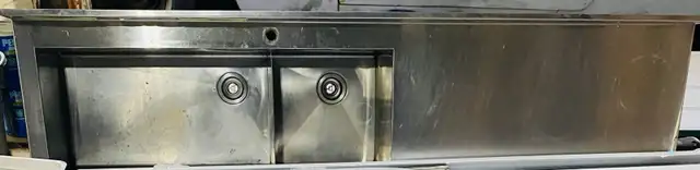 Stainless Steel Counter and Twin Sink