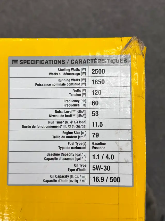 Champion 1850W/2500W Portable Generator - BRAND NEW - Photo 2