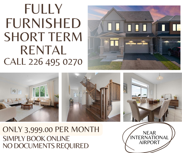 SHORT-TERM RENTAL: SKIP THE PAPERWORK, GRAB THE KEYS!4 BEDROOMS