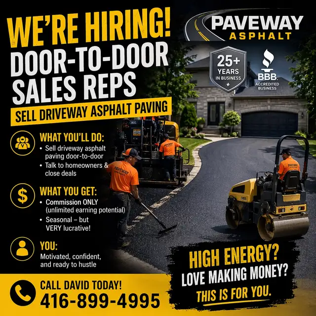 WE’RE HIRING – HIGH ENERGY SALES PROS!