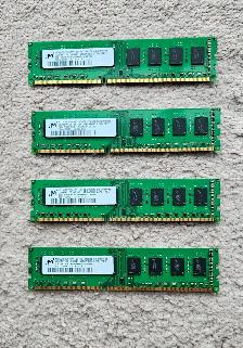 MICRON 8GB (2GBx4) DDR3 RAM STICKS PC3-10600U 1333MHZ