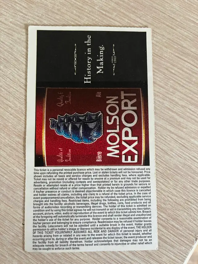 1998 MLG Final Season  NHL Ticket Stub - Photo 2