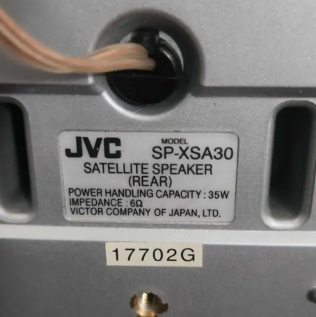 JVC Satellite Speakers SP-XSA30 set of 3 - Photo 2