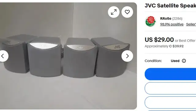 JVC Satellite Speakers SP-XSA30 set of 3 - Photo 3