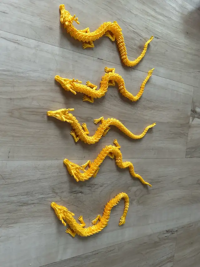 3D printed yellow dragons - Photo 4