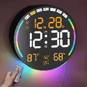 (New)Large Digital Wall Clock with 10.3inch LED Display,Alarm,Co