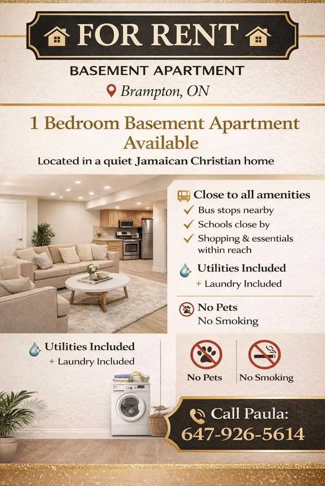 Basement Apt for rent