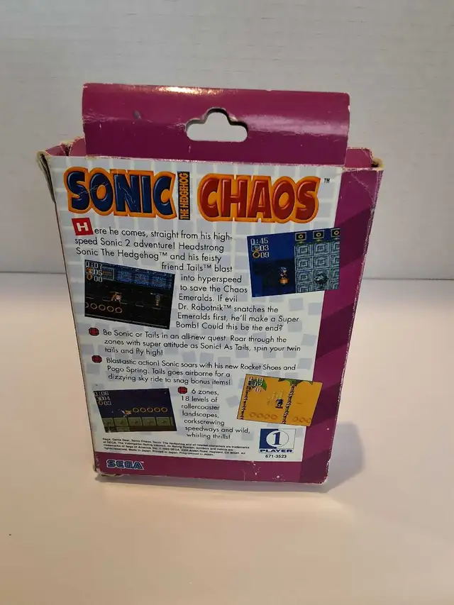 Sega Gamegear Sonic The Hedgehog Chaos Complete - Photo 3