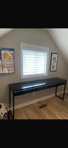 IKEA Black Glass Table