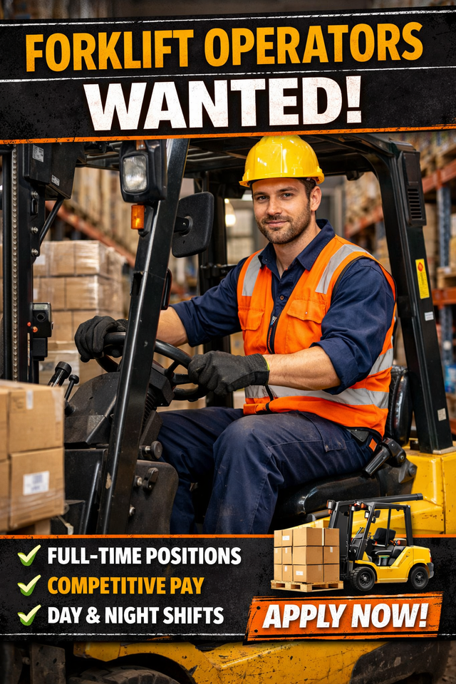 Forklift Operator (Mississsauga)