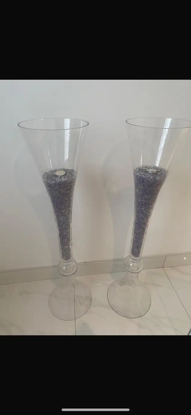 Elegant Tall Glass Vase