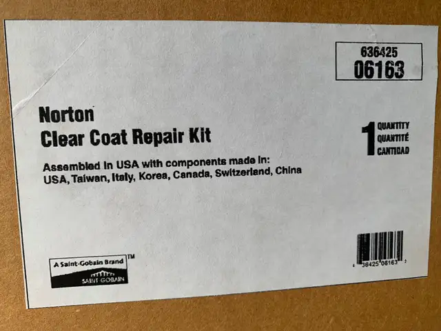 NEW NORTON CLEAR-COAT REPAIR KITAS PICTURED - NEW IN THE BOX