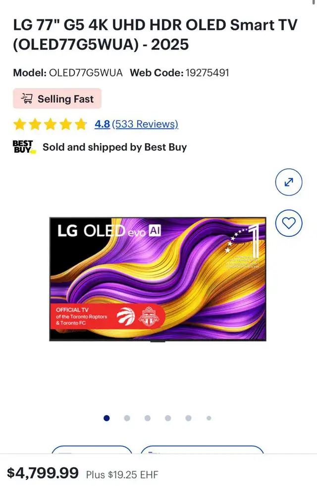 LG G5 77" OLED evo Smart TV Huge Discount - Photo 2