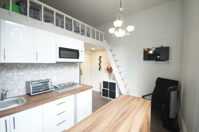 Métro Berri, location studio meublé Tout inclus juin 2026 - Photo 2