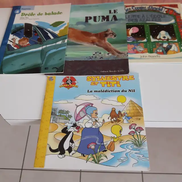4LIVRES NEUFS ENFANTS$5.00CH: DROLE BALADE,LE PUMA,LES COPAINS,L