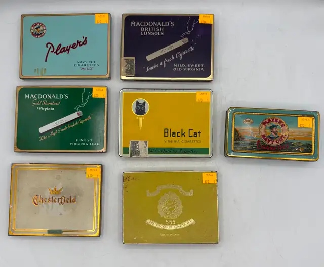 Vintage Tobacco/Cigarette Tins ~ 1920s - 1970s x7 Available