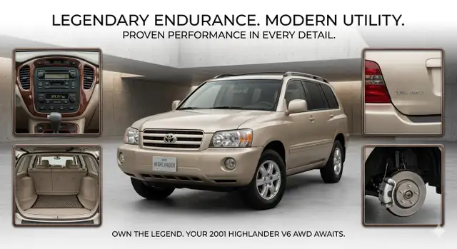 2001 Toyota Highlander V6 AWD – Reliable, Clean Interior, Runs