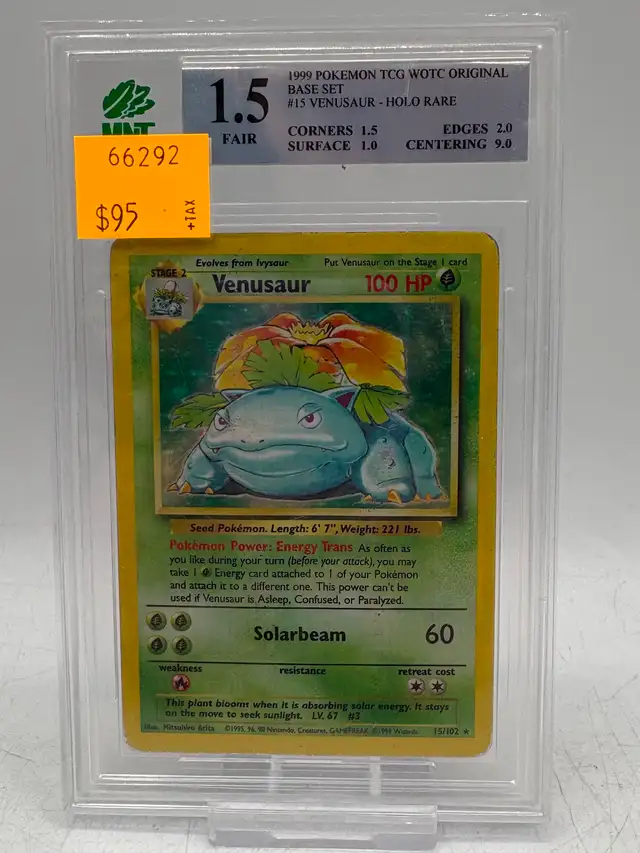 Graded Pokemon Cards: Crispin ( 9 ) & Venusaur ( 1.5 ) - Photo 2