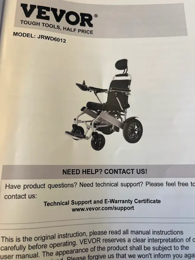 Vevor electric wheelchair - Photo 2