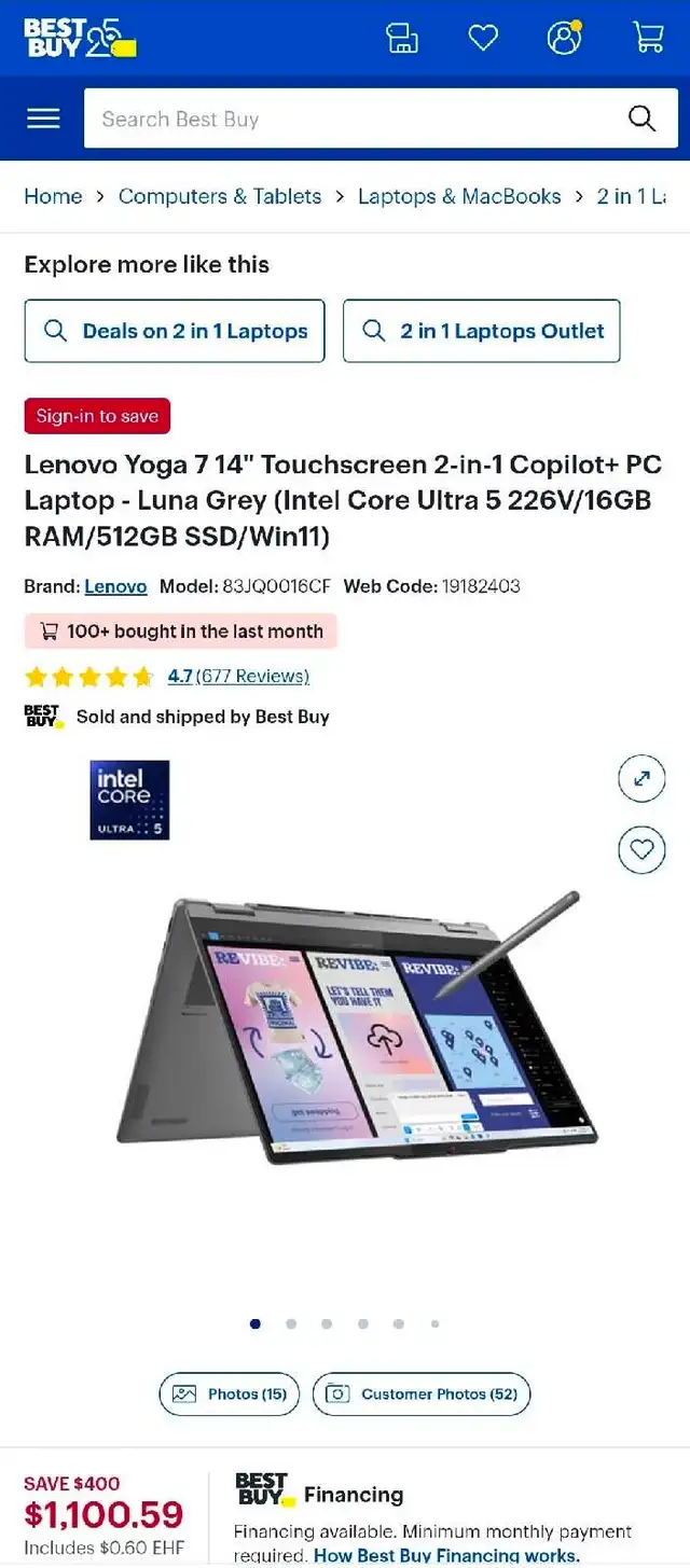 Lenovo Yoga 7 Laptop OLED Screen à vendre - Photo 4