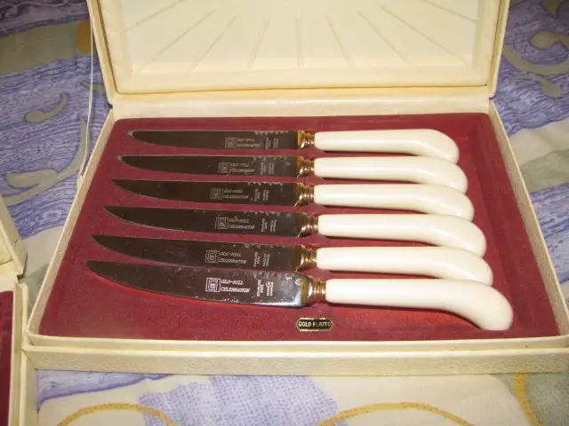 GLO - Hill vintage carving set plus steak knife set , - Photo 2