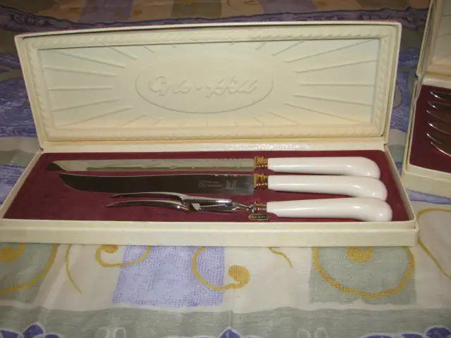GLO - Hill vintage carving set plus steak knife set , - Photo 3
