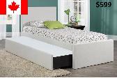 CANADIAN MADE SINGLE OR DOUBLE BED WITH TRUNDLE FOR TWO