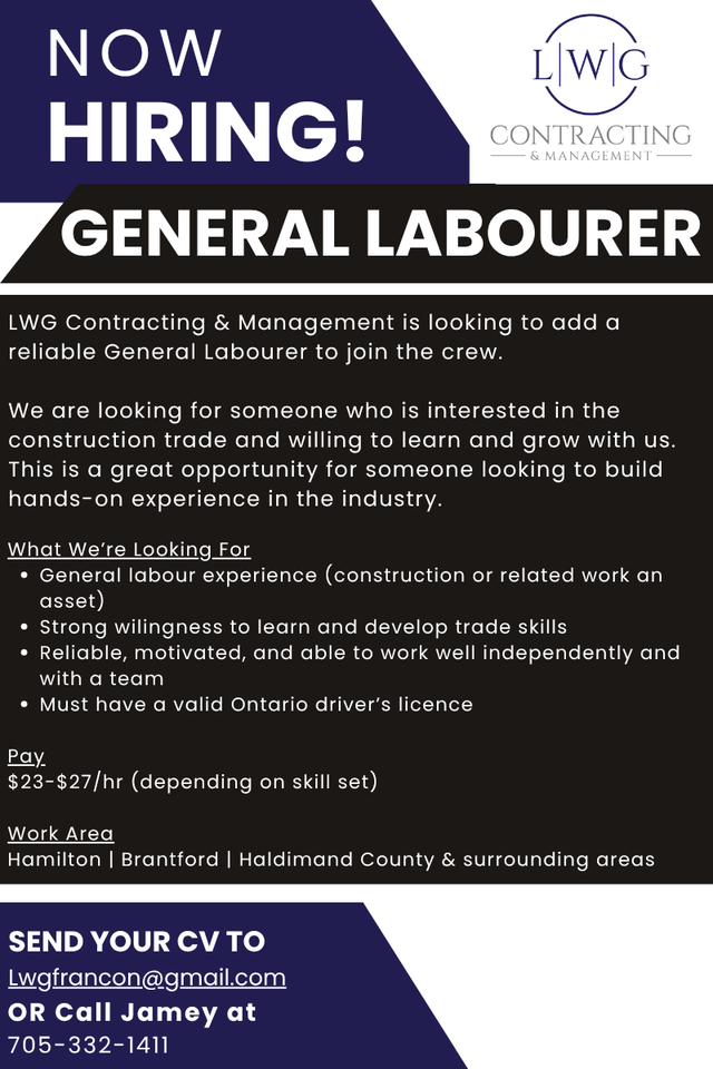 General Labourer Needed