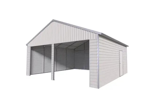 21x19 Heavy Duty Metal Double Garage - Photo 3