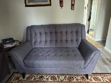Loveseat in Grey fabric