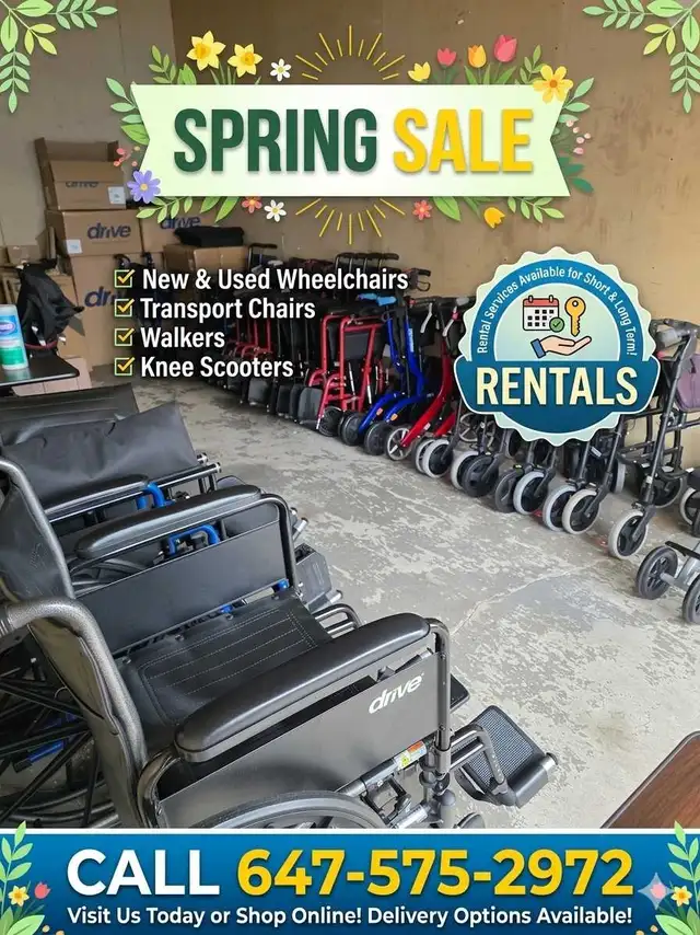 Spring Sale! Wheelchairs, Transport Chairs, Walkers, & more!