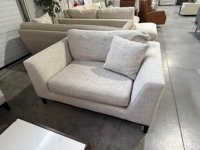 Oversized fabric sofa with 2 chairs - Photo 4