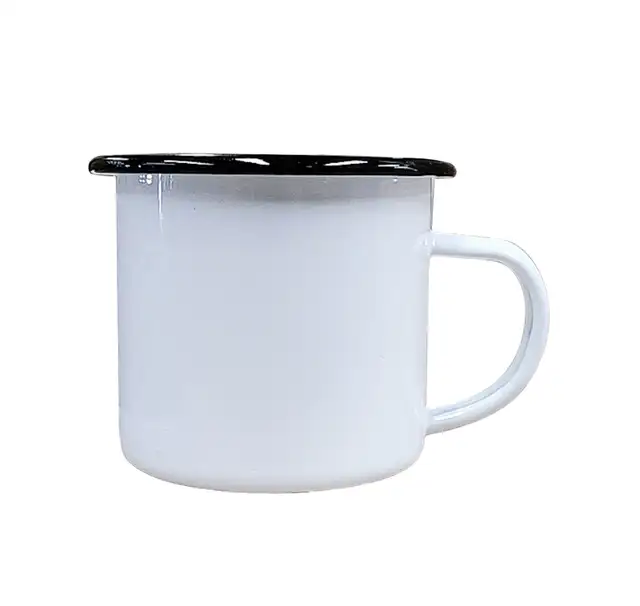 48pcs 12 oz Enamel Cup Black Sublimation Mug Heat Press 000993