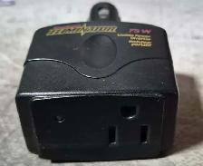 MOTOMASTER 75W POWER INVERTER – 12V CAR TO 110V AC – $10