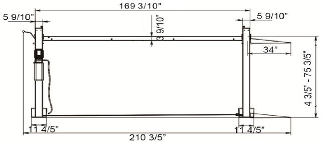 4 Post Parking Lift – 9500 lbs Double Stack
