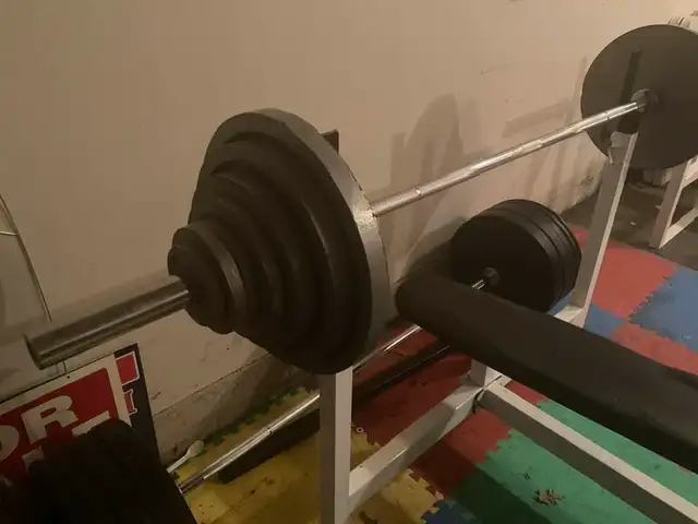 300 Pound Olympic Weight Set and Olympic Weight Bench - Photo 2