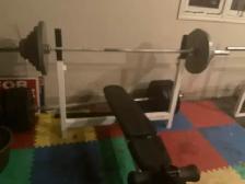300 Pound Olympic weight Set and  Olympic weight Bench