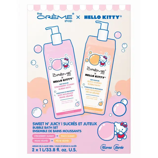 The Crème Shop Hello Kitty Sweet N' Juicy Bubble Bath Set 2 x 1L - Photo 3