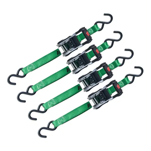 MotoMaster 1,500-lb Ratchet Tie Down 4-pk with Padded D-Handle 1